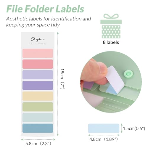 Minimalist SKYDUE Expanding File Folder with 5 Pockets, Aesthetic Accordion Kit