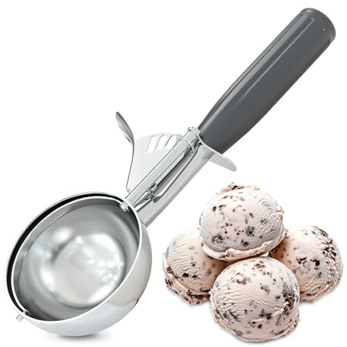 Modern 4 oz Large Ice Cream Scoop with Trigger Set